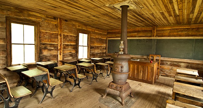 Inside of schoolhouse