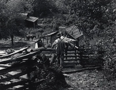 Visitors to Cupp cabin
