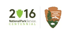 nps centennial logo with arrowhead