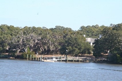 a shoreline dock
