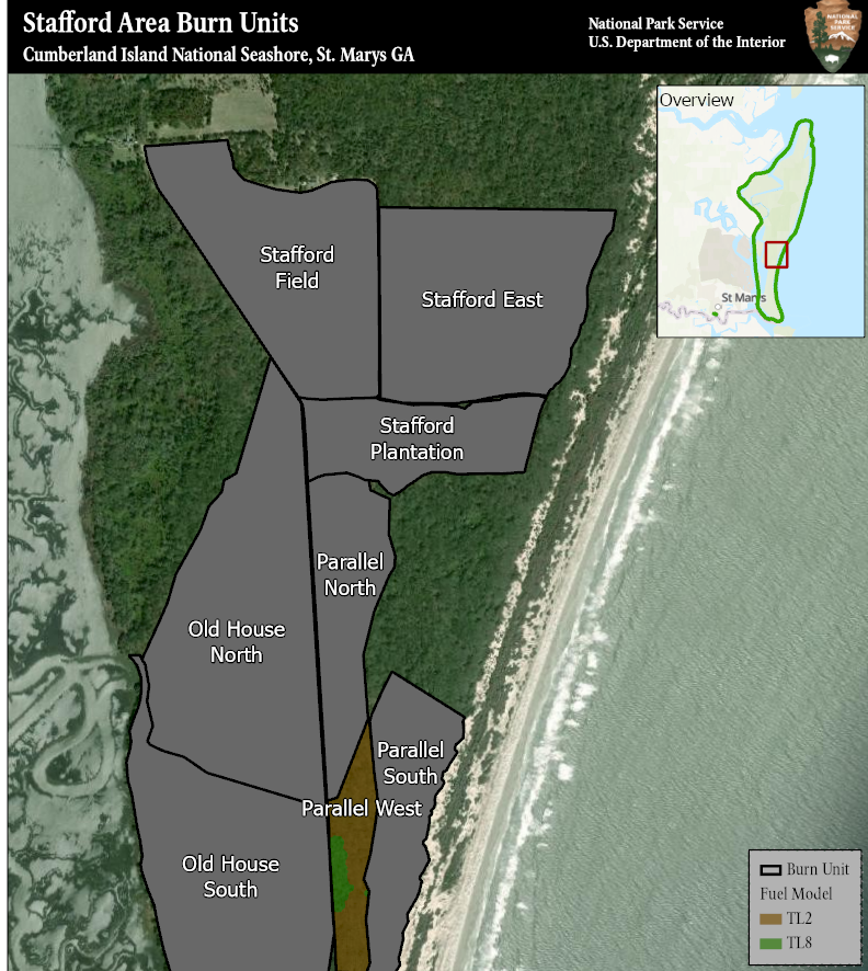 Stafford Area Burn Units_ParallelWest_20201222 The Stafford Burn Units on Cumberland Island National Seashore