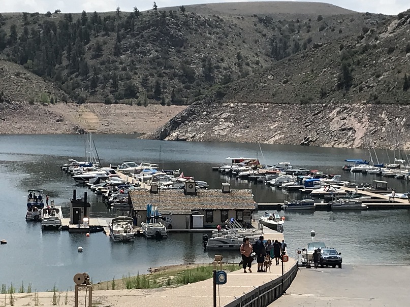 Elk Creek marina ramp, low water Elk Creek marina ramp, low water
