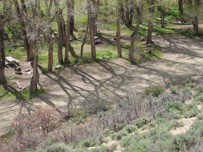 dry gulch campground in the springtime