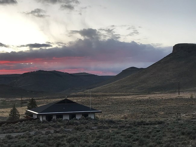 twilight at elk creek visitor center