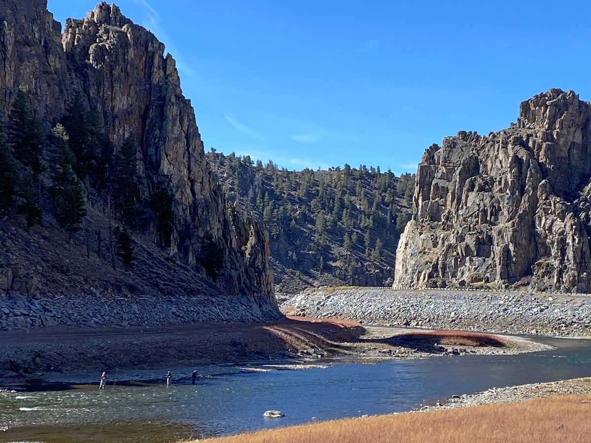 Fly fishing on the Gunnison River.