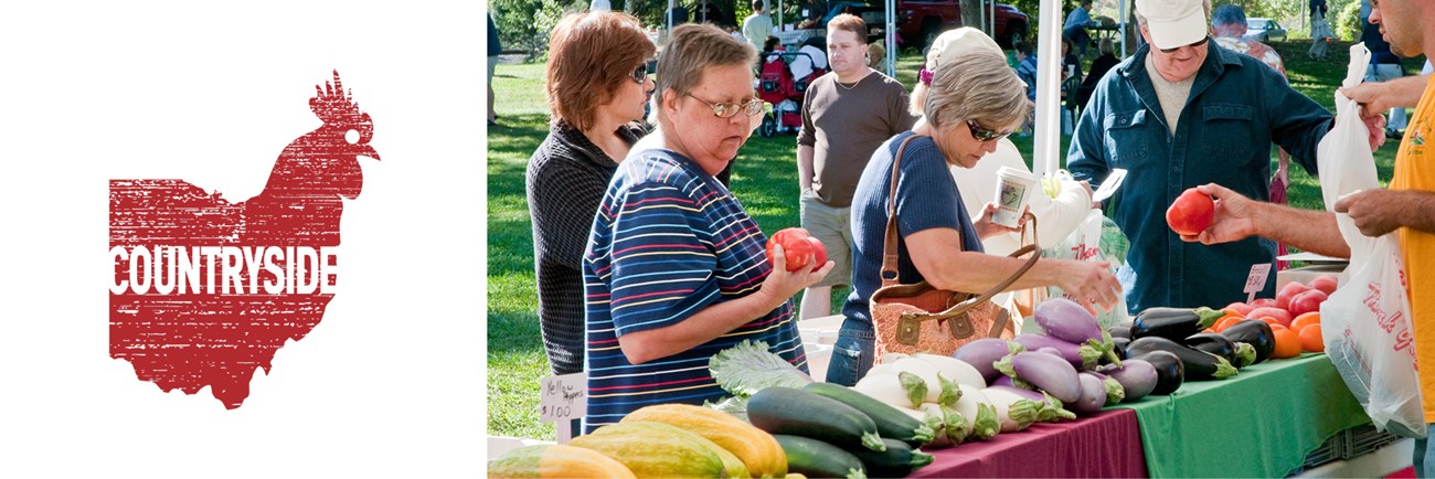 Logo for Countryside accompanying an image from a Countryside Farmer's Market