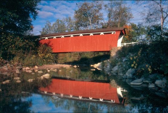 Everett Road Covered Bridge. Everett Road Covered Bridge.