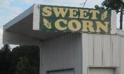 The Polcens' "Sweet Corn" labeled stand on SR 82.