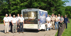 CVTC and Jeff Pettigrew with new TRAILS FOREVER trailer.