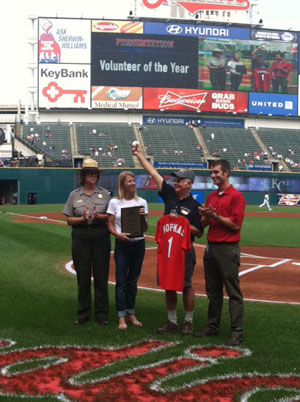 David Kopkas Cleveland Indians Volunteer Of The Year