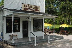 Trailmix Boston storefront seen from Boston Mills Road. Trailmix Boston storefront seen from Boston Mills Road.