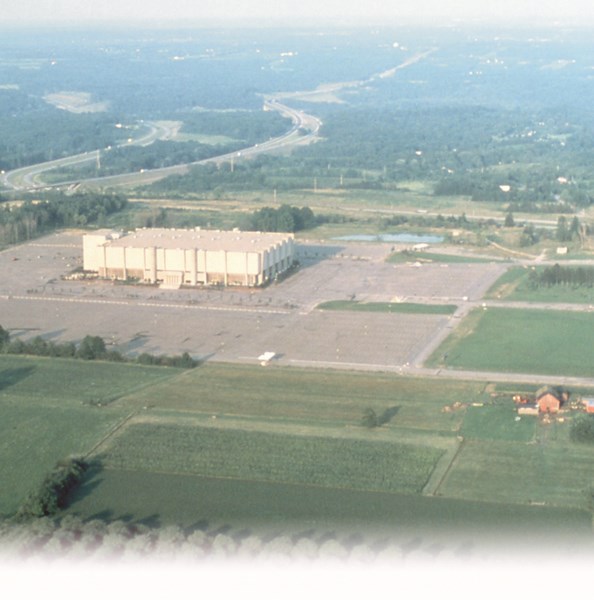 Areal view of the old Coliseum stadium