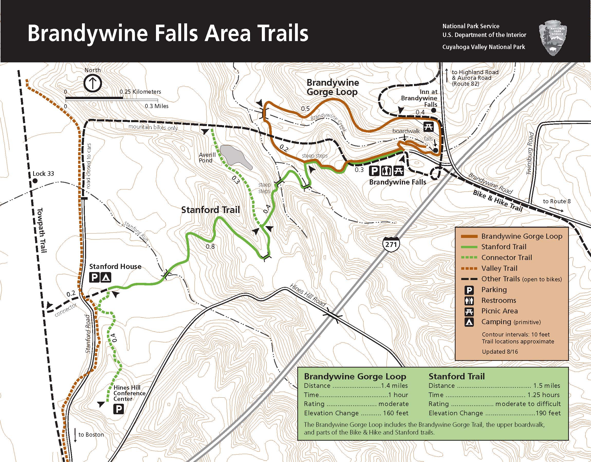 Area Map Of Brandywine Falls - Area map of Brandywine Falls