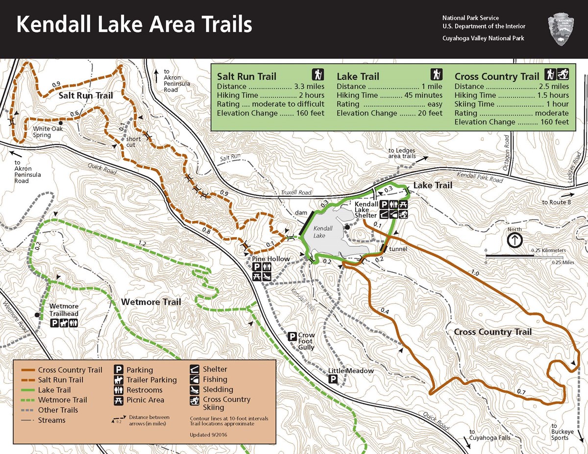 Area map of the Kendall Lake trails.