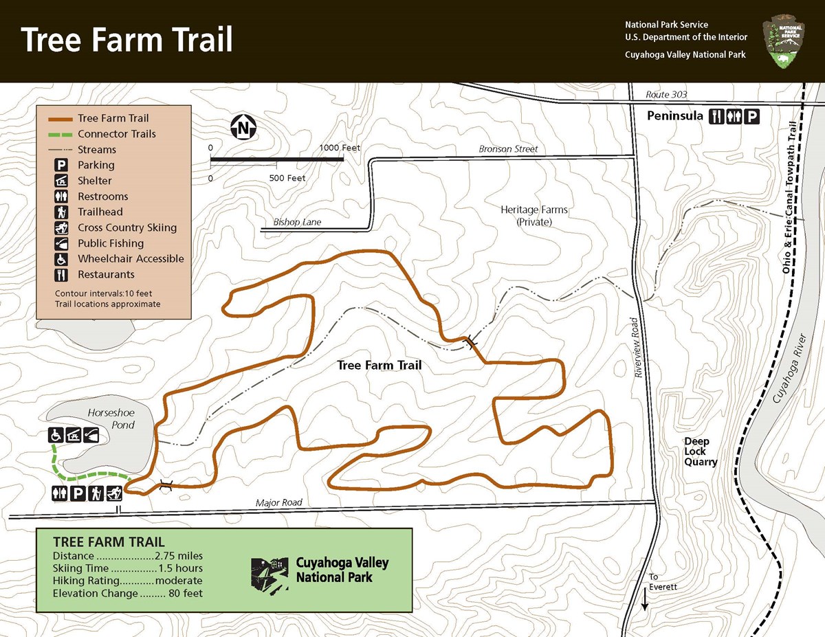 Map of Tree Farm Trail.