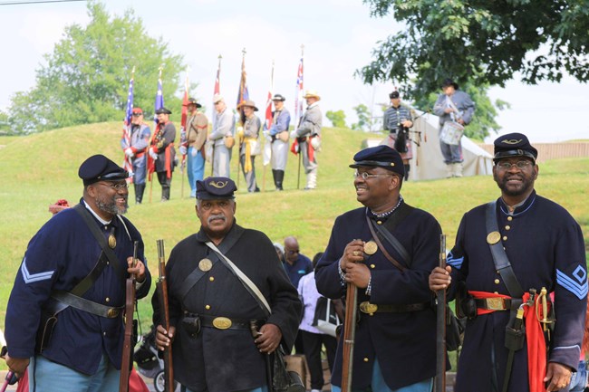reenactors at Fort Stevens