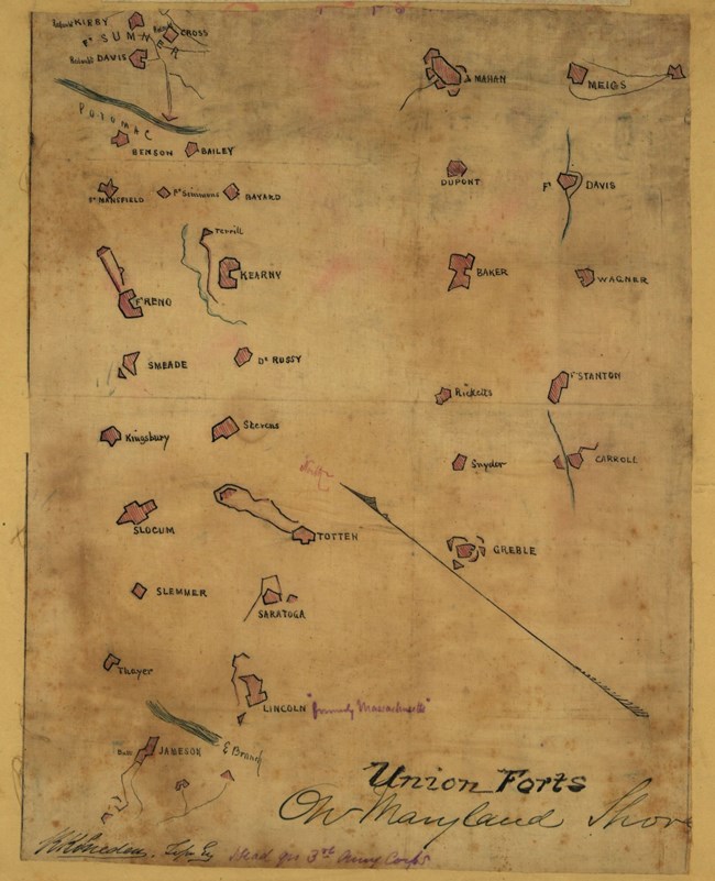 Contours of the Union Forts (Northern Defenses)