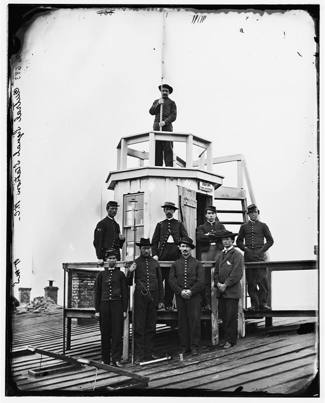 Union officers of the Army Signal Corps in Washington DC during the Civil War