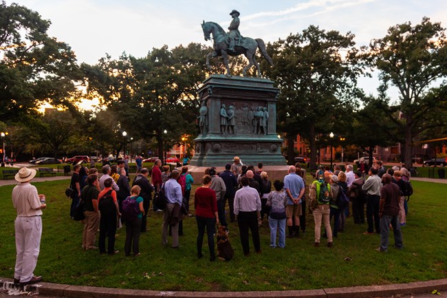 History at Sunset at Logan Circle, Washington DC, September 2018.