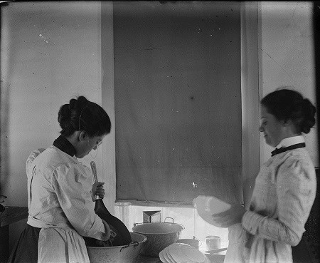 Two women in a kitchen