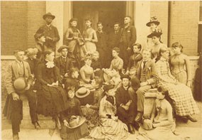 Central High School Senior Class photo with Dunbar at far left, back row; and Orville in middle back row.