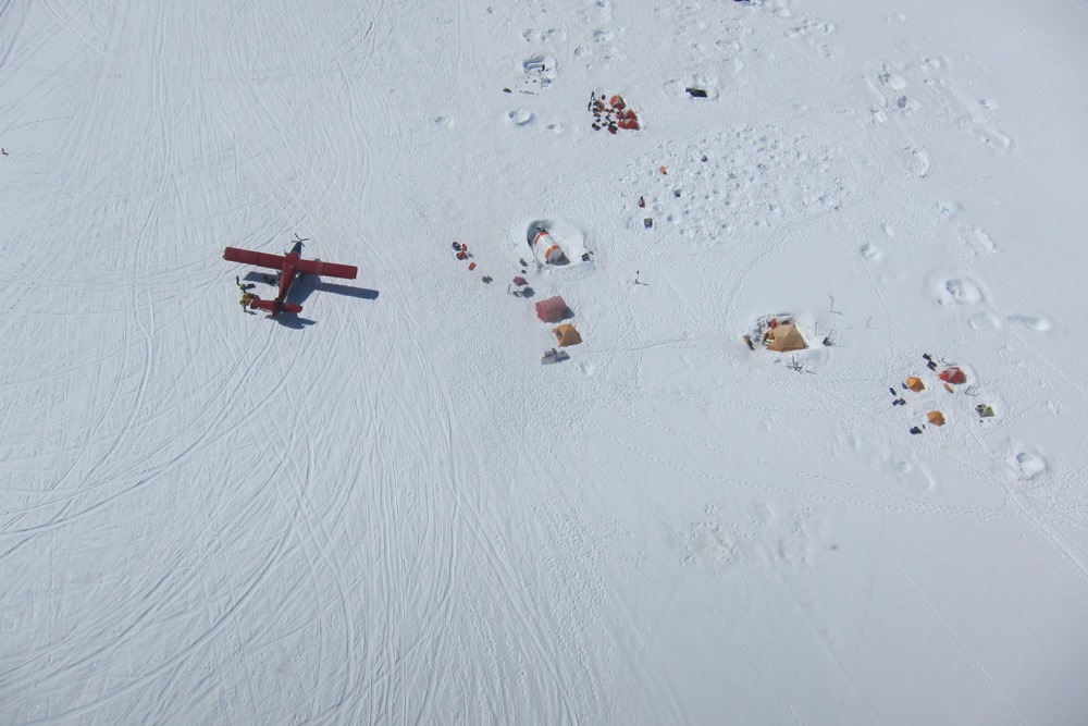 A bird's eye view of basecamp