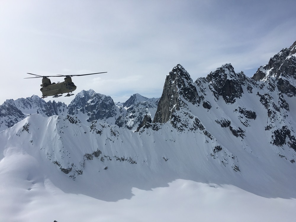 Chinook in flight