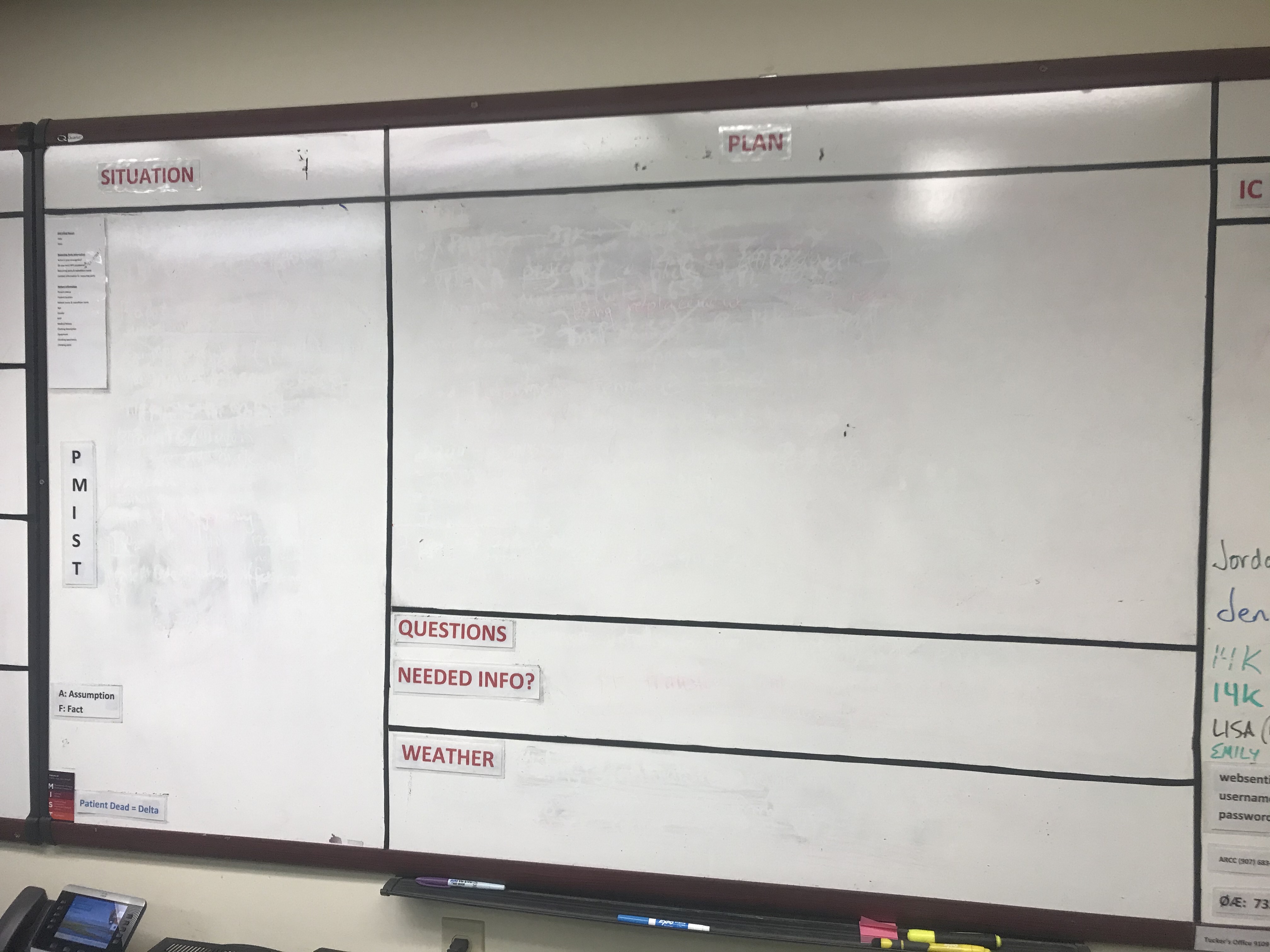 Clean whiteboard