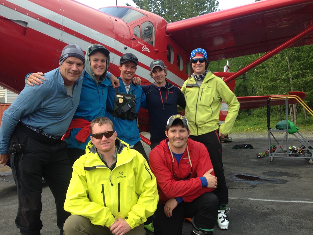 Patrol members pose for a photo before flying to basecamp Patrol members pose for a photo before flying to basecamp