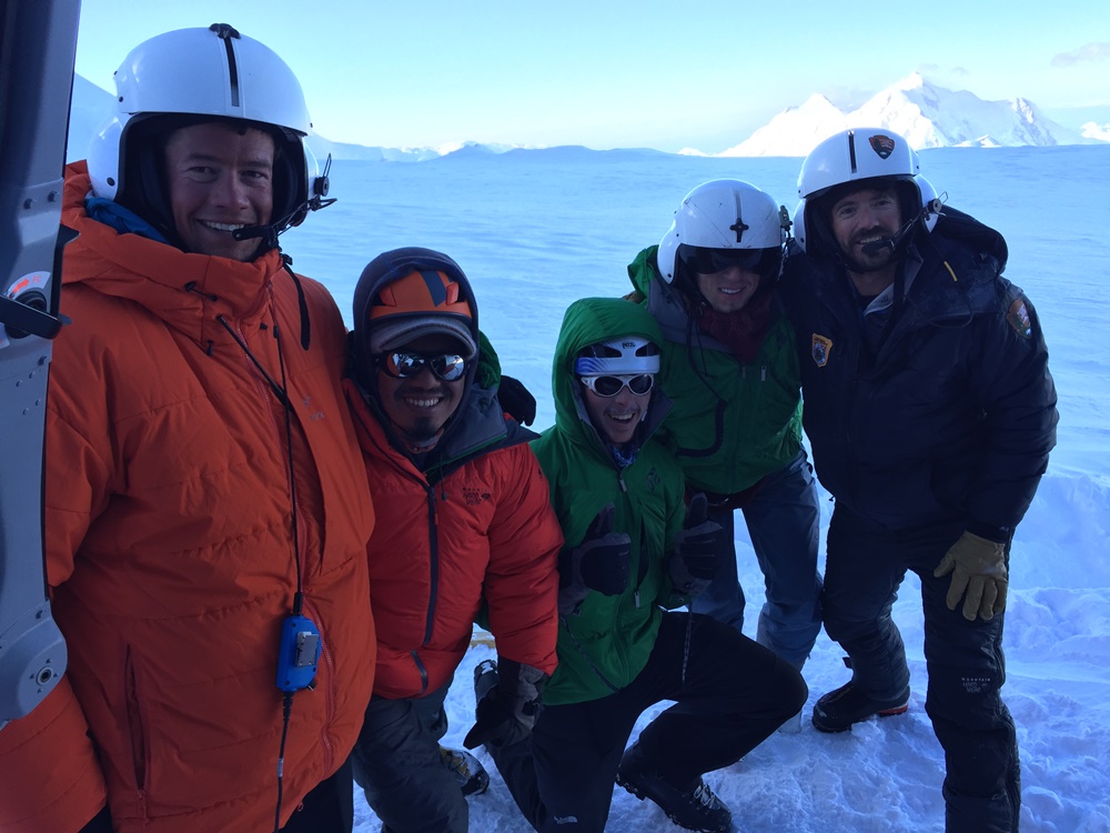 Five NPS patrol members at 14 camp