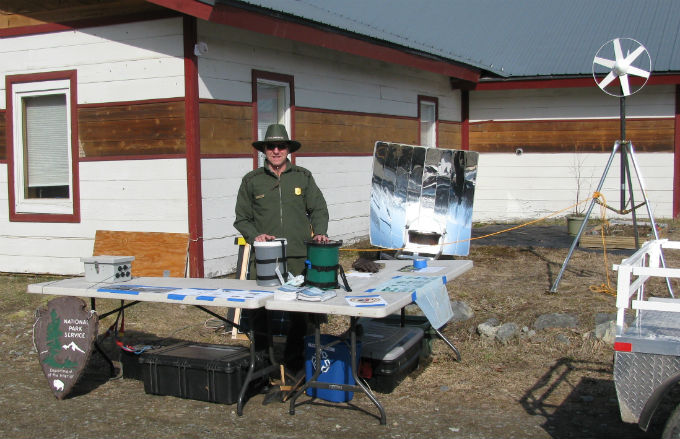 NPS Ranger at Earth Day display table