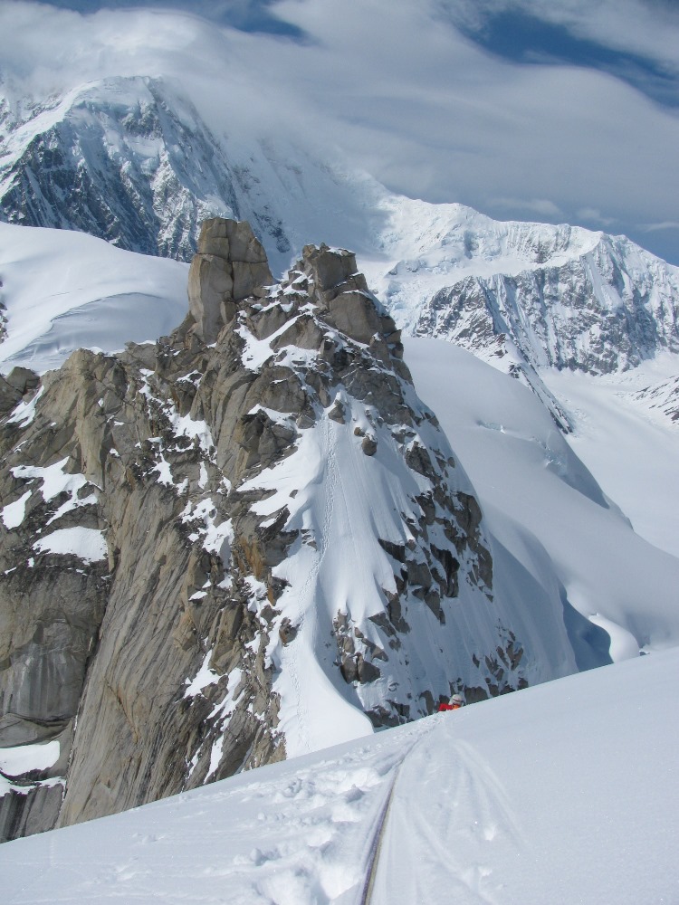 Climber on route