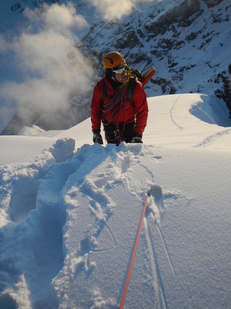 Ranger Mark Westman reaches the top of Mount Church Ranger Mark Westman reaches the top of Mount Church