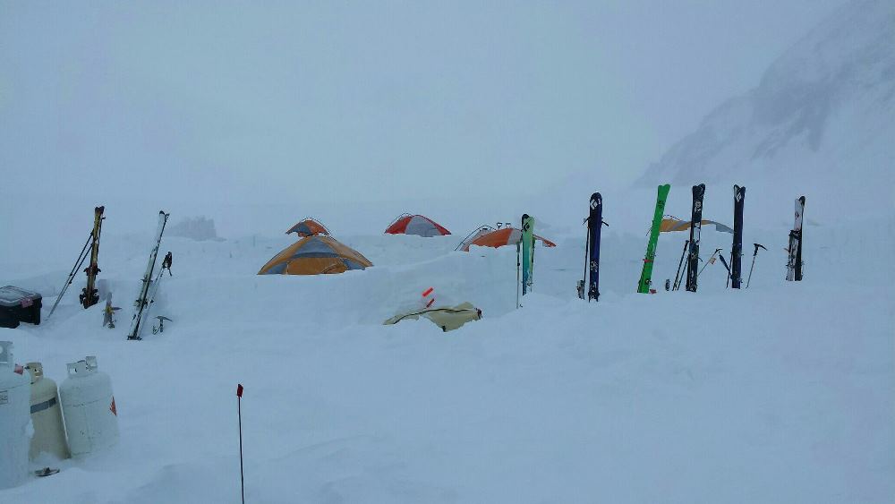 Denali Storm Evans descends on the 14,200-camp