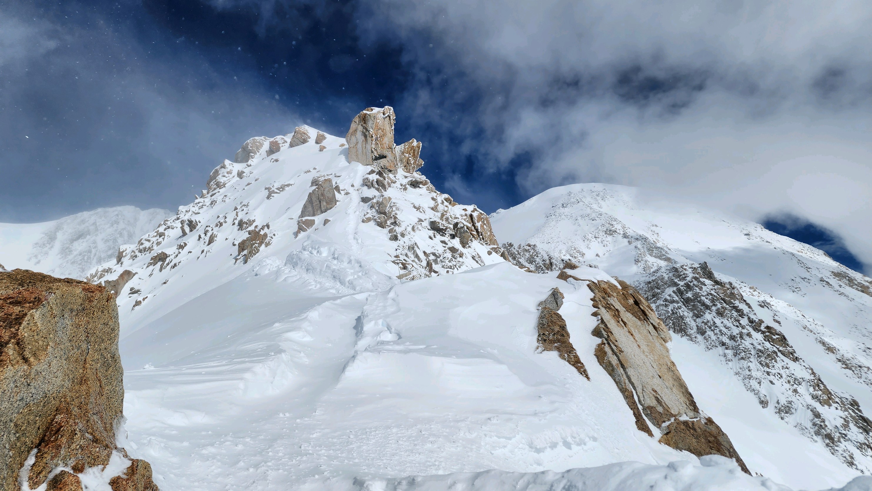 Snow and rock peak