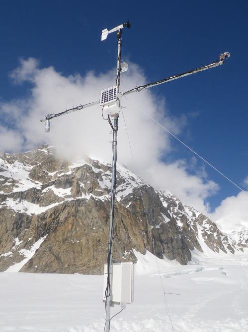 Basecamp weather station A close-up of the Basecamp weather station