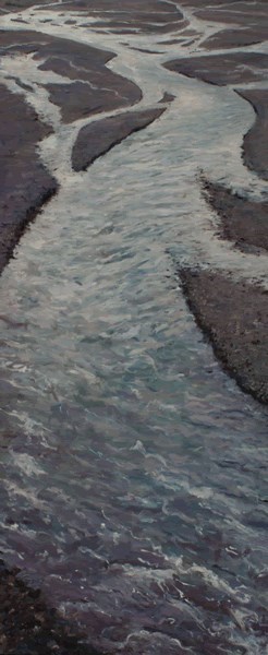oil painting of a river