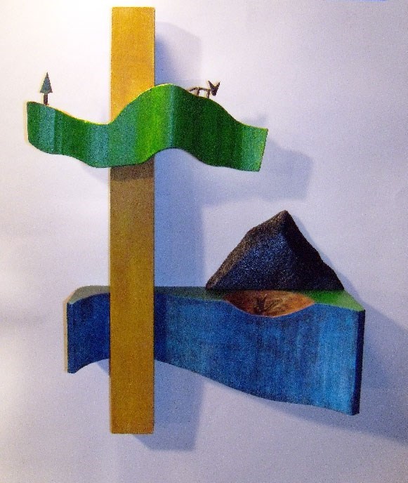 abstract wood sculpture
