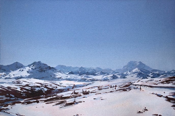 "Denali Down the Park Road, March 26" (Oil on paper) "Denali Down the Park Road, March 26" (Oil on paper)