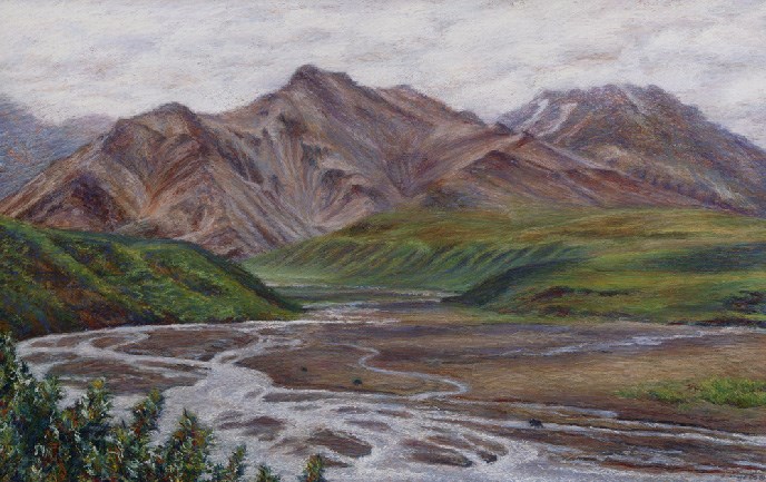 “Into the Distance” 32” x 46” chalk pastel, acrylic, paper, gel medium “Into the Distance” 32” x 46” chalk pastel, acrylic, paper, gel medium