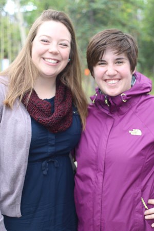 two young women posing for a photo