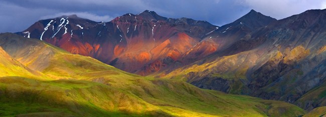 reddish, brownish mountains