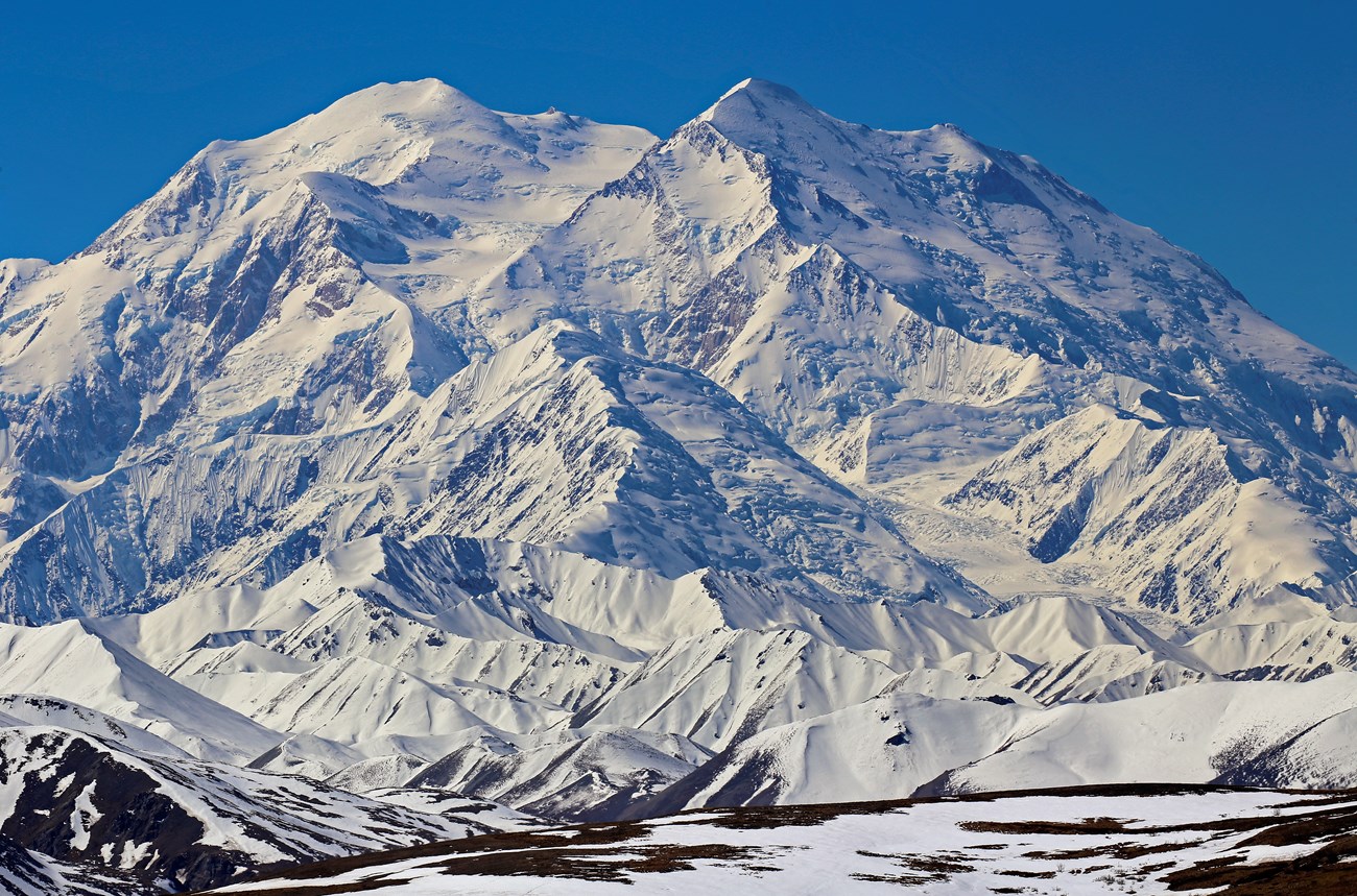 a huge snowy mountain