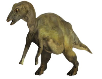a computerized image of an edmontosaurus juvenile