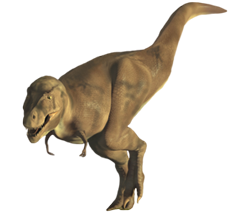 a digital image of a small dinosaur that looks like a T-Rex