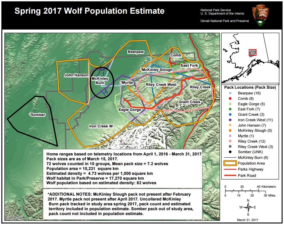 Wolf Sighting Index Denali National Park & Preserve (U.S. National