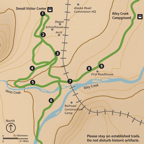 A map of the McKinley Station Trail