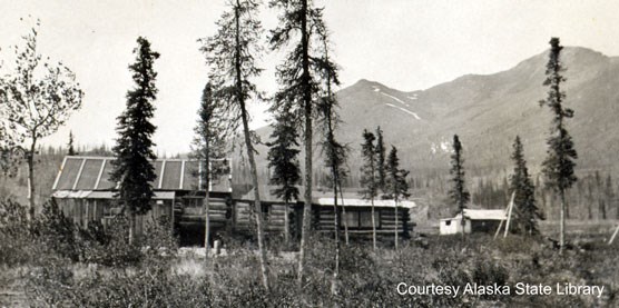 Historic photo of wooden structures Historic photo of wooden structures