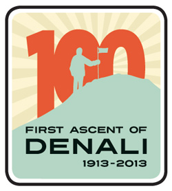 Logo for "First Ascent of Denali"