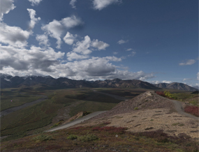 Scenic views from Polychrome Mountain